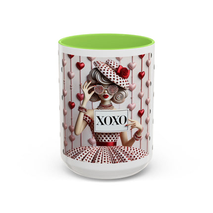 Fashionably Yours, XOXO Colorful Mugs (11oz, 15oz)