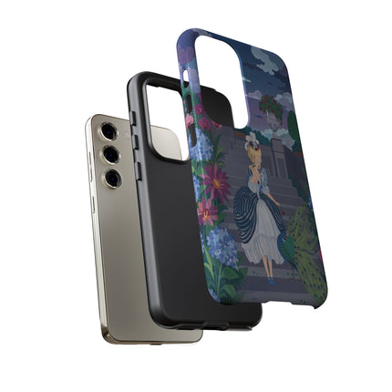 🦚🌸 The Peacock Garden Terrace Phone Case – Art Deco Floral Elegance
