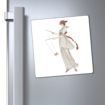 Robe de linon imprimé (Printed linen dress) by George Barbier Magnets (3 Sizes)