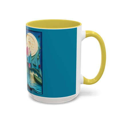 Ethereal Moonlit Lake Colorful Mugs (11oz, 15oz)