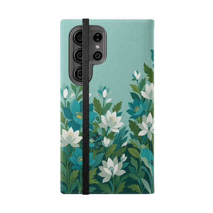 🐉🌿 The Dragon Keeper Flip Case – Art Deco Floral Fantasy