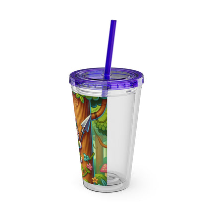 Stealthy Stripes Sunsplash Tumbler with Straw, 16oz