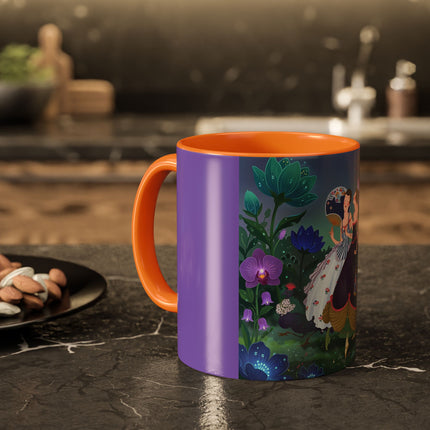 The Ladies Of The Moonlit Garden Colorful Mugs – Art Deco Floral Elegance