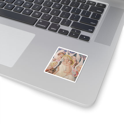 Madonna with Child surrounded by musical angels by Gerda Wegener Kiss-Cut Stickers (4 Sizes)