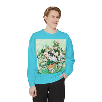Roses by Vincent Van Gogh Unisex Garment-Dyed Sweatshirt