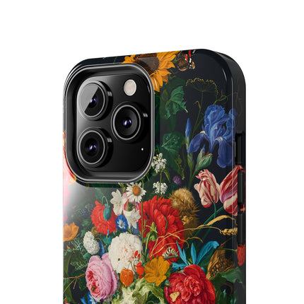 🌺🌙 The Midnight Garden Abundance Phone Case – Art Deco Floral Still Life