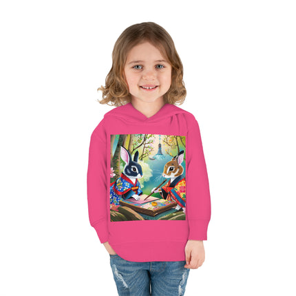 Fairy Animals Writing Wishes Toddler Pullover Fleece Hoodie