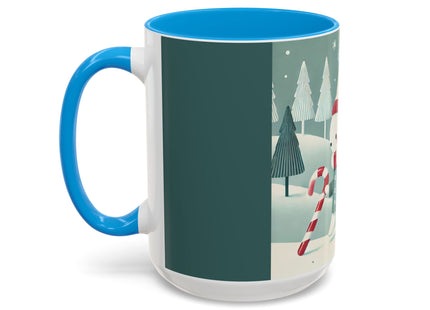 Candy Cane Timekeeper Bunny Colorful Mugs (11oz, 15oz)