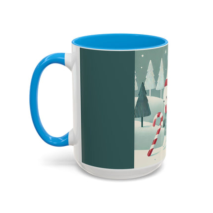 Candy Cane Timekeeper Bunny Colorful Mugs (11oz, 15oz)