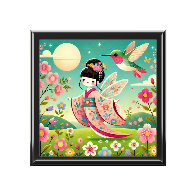 Geisha Fairy and the Hummingbird Blossom Jewelry Box