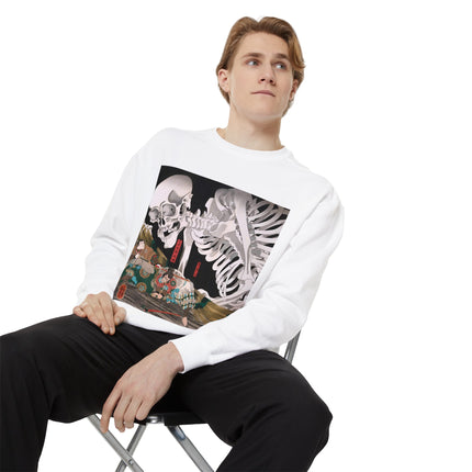 Mitsukuni Defying the Skeleton Spectre by Utagawa Kuniyoshi Garment-Dyed Sweatshirt