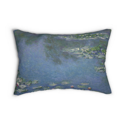 Water Lilies by Claude Monet Spun Polyester Lumbar Pillow