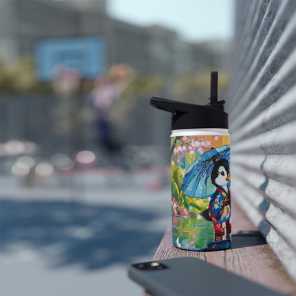 Rainy Day Ducks Stainless Steel Water Bottle