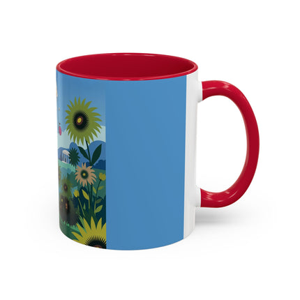 The Secret Language Of Flowers Colorful Mugs – Art Deco Botanical Elegance