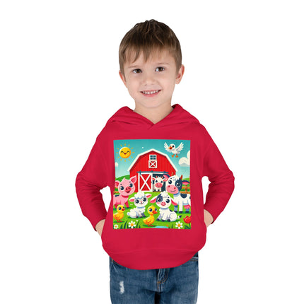 Happy Barnyard Morning Toddler Pullover Fleece Hoodie