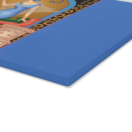 September & Sapphire Zodiac Glass Cutting Board