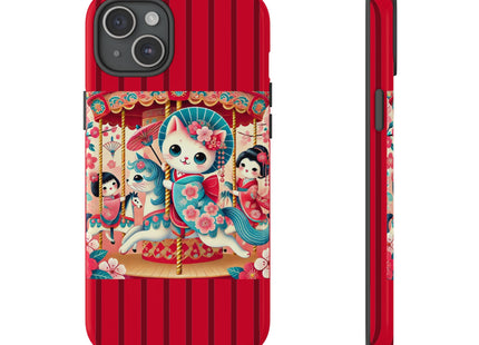 Geisha Kitten's Enchanted Carousel Phone Cases
