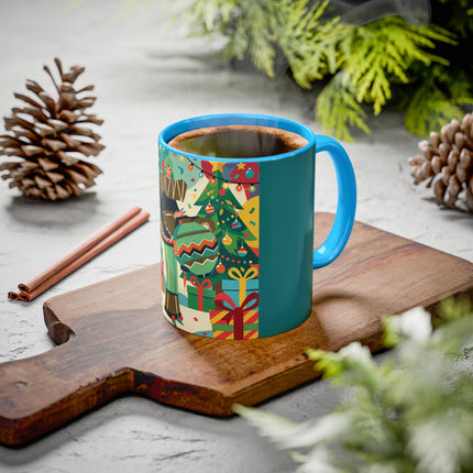 🎄✨ The Lady Of The Christmas Ornament Colorful Mug – Art Deco Holiday Fantasy
