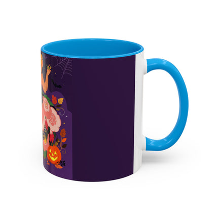 🌹🎃 The Lady Of The Haunted Rose Garden Colorful Mug – Romantic Halloween Charm