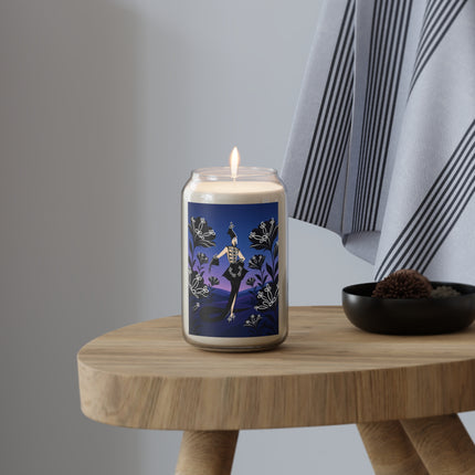 🖤🌙 The Lady Of The Midnight Black Flower Garden Scented Soy Candle – Art Deco Gothic Elegance