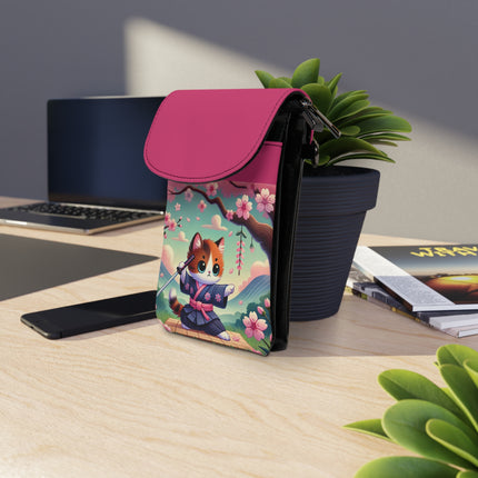 Samurai Kitten Small Cell Phone Wallet