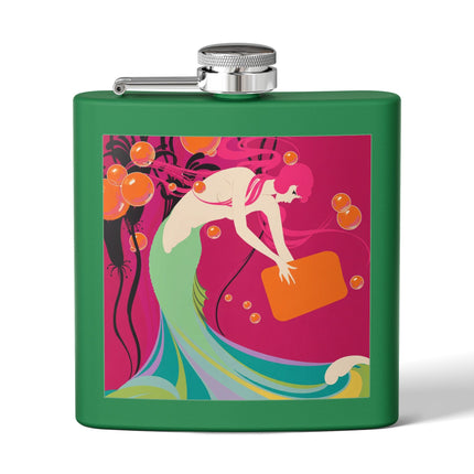 Mermaid Dive Flask – Vibrant Waves & Playful Charm