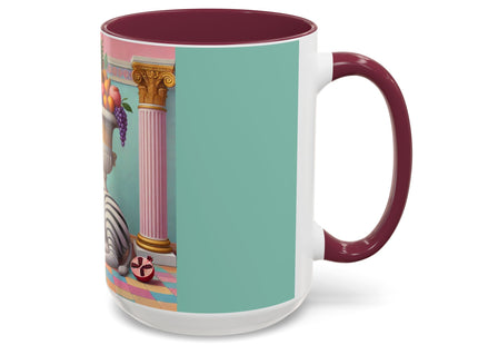 Still Life with Zebra, Fruit, and Pink Columns Colorful Mugs (11oz, 15oz)