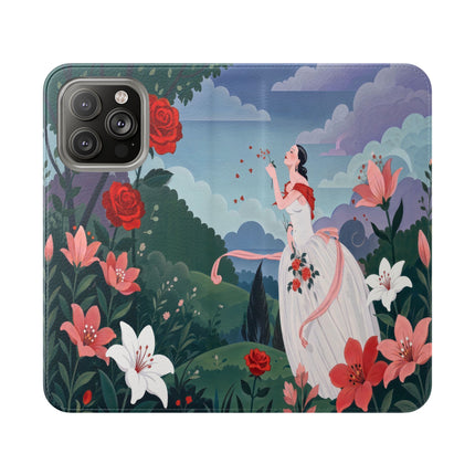 🌹💌 The Garden Of Blown Kisses Flip Case – Art Deco Floral Romance