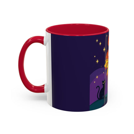 🎃🕯️ Moonlit Pumpkin Masquerade Colorful Mug – Whimsical Halloween Charm