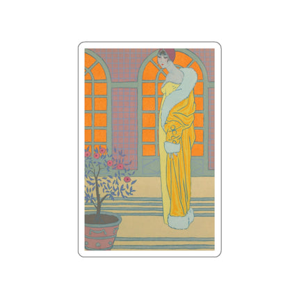 Sur Les Marches Du Jardin by Georges LePape Die-Cut Stickers (5 Sizes)
