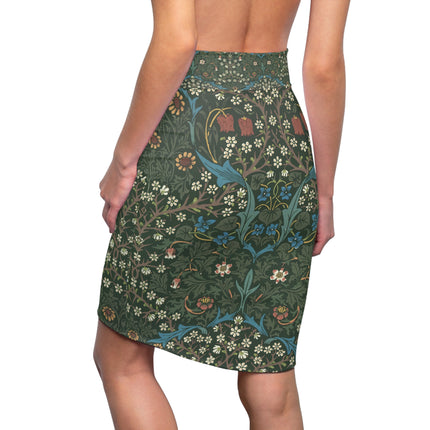 Blackthorn by William Morris Women's Pencil Skirt (AOP)