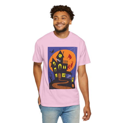 Halloween Night at the Haunted House Unisex Garment-Dyed T-shirt