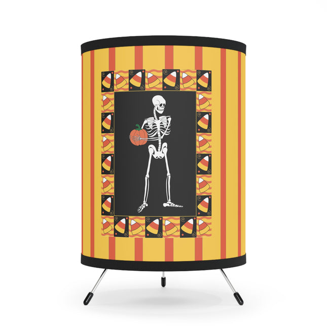 Candy Corn Skeleton Tripod Lamp