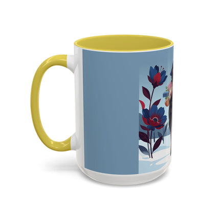 🎁🌺 The Christmas Gift Garden Stroll Colorful Mug – Art Deco Holiday Fantasy