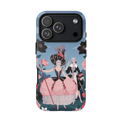 🌹🎭 The Rose Masquerade Promenade Phone Case – Art Deco Floral Elegance