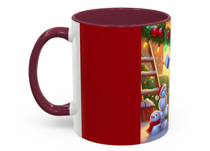 Naughty or Nice Kitten Christmas Colorful Mugs (11oz, 15oz)