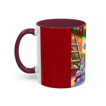 Naughty or Nice Kitten Christmas Colorful Mugs (11oz, 15oz)