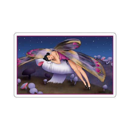 Slumbering Fairy on the Mushroom Kiss-Cut Stickers (4 Sizes)
