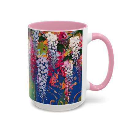 Golden Wisteria Elegance Colorful Mugs (11oz, 15oz)