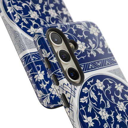 Blue Flower Pattern by Owen Jones Phone Cases