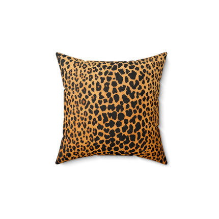Classic Leopard Print Spun Polyester Square Pillow