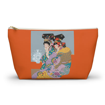 Two Geishas in Peacock Kimonos Cosmetic Bag – Timeless Elegance & Sisterly Grace