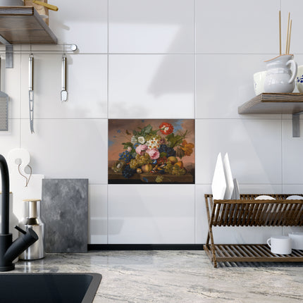 Floral Still Life by Franz Xaver Ceramic Tile