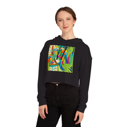 Colorful Macaws Women’s Cropped Hooded Sweatshirt