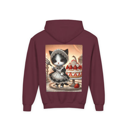 Patisserie Kitten Youth Hooded Sweatshirt – Sweet Charm & Storybook Delight