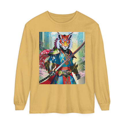 Cyberpunk Samurai Lion Long Sleeve T-Shirt