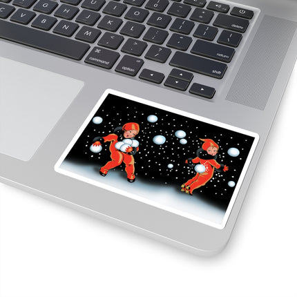 Festive Snowball Kiss-Cut Stickers (4 Sizes)