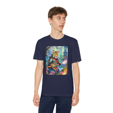 Cyberpunk Leopard Youth Competitor Tee
