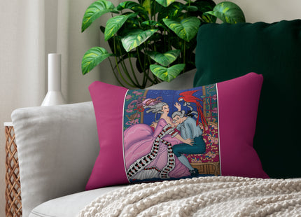 The Jealous Parrot by George Barbier Spun Spun Polyester Lumbar Pillow