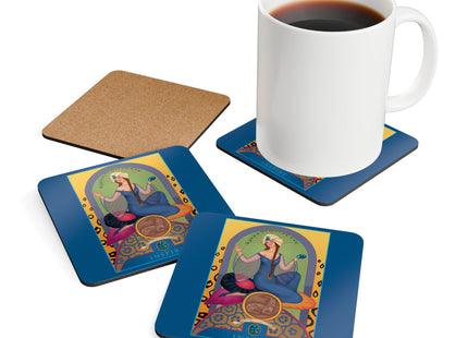 Sagittarius Zodiac Design – December & Tanzanite by Sofia Chiostri | Corkwood Coaster Set